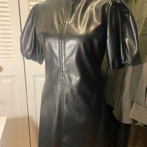 Mikarose Black Faux Leather Dress
